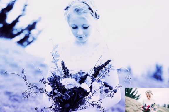 White Blue Color Effect