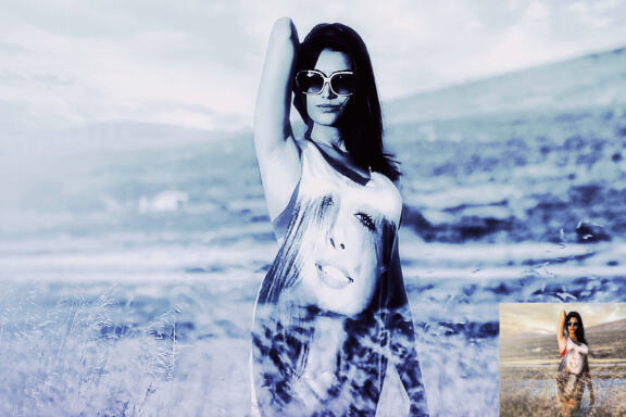 White Blue Color Effect