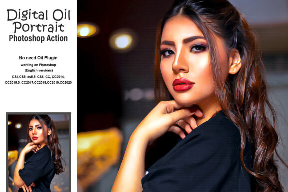 Digital Oil Portrait Photoshop Action