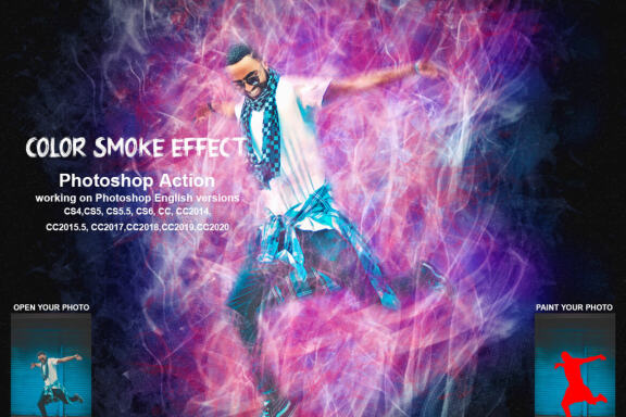 Color Smoke Effect Photoshop Action