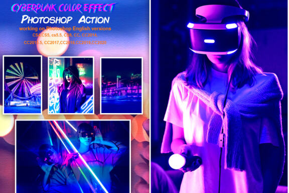 CyberPunk Color Effect PS Action