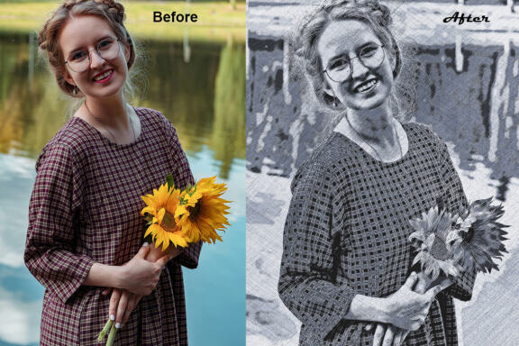 Real Sketch Photoshop Action
