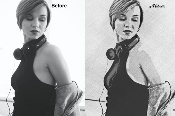 Real Sketch Photoshop Action