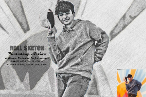 Real Sketch Photoshop Action