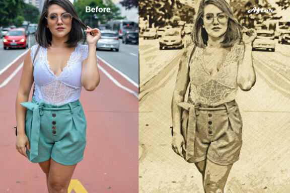 Real Sketch Photoshop Action
