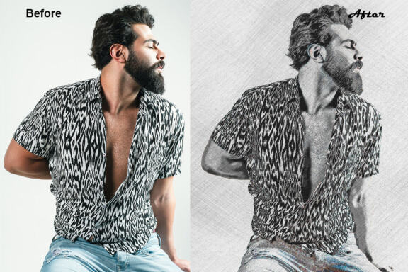 Real Sketch Photoshop Action