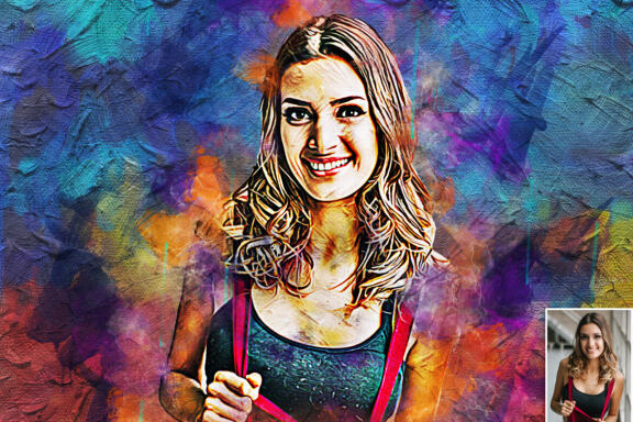 Canvas Paint Photoshop Action