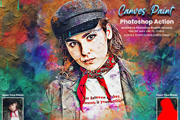 Canvas Paint Photoshop Action