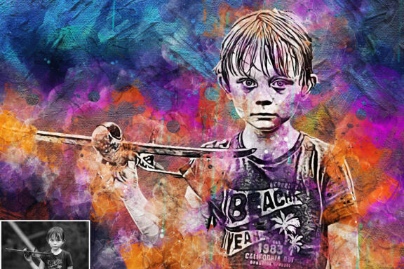 Canvas Paint Photoshop Action