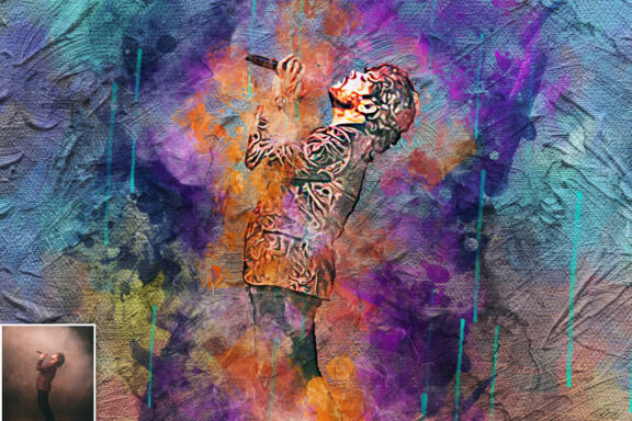 Canvas Paint Photoshop Action