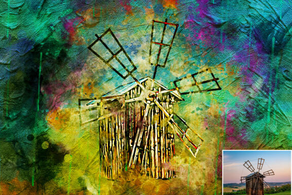 Canvas Paint Photoshop Action