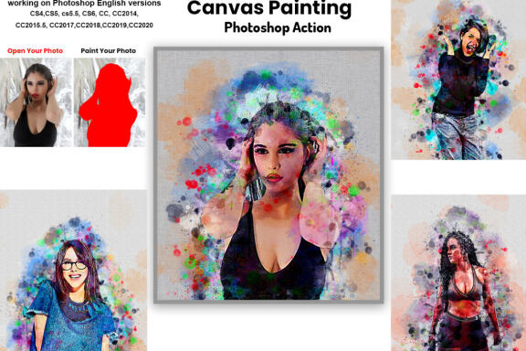 Canvas Painting Photoshop Action