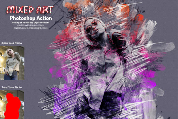 Mixed Art Photoshop Action