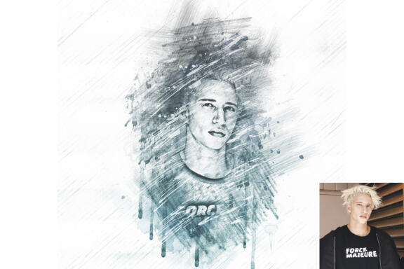 Pro Sketch Portrait Photoshop Action