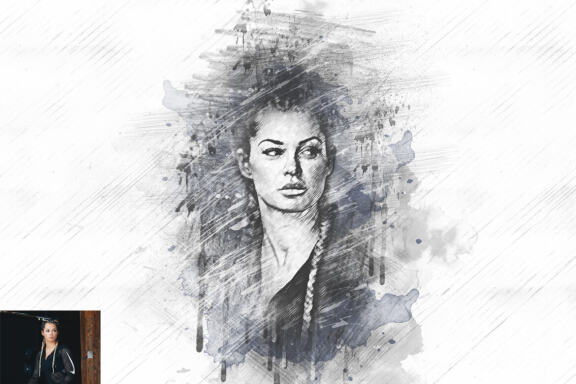 Pro Sketch Portrait Photoshop Action