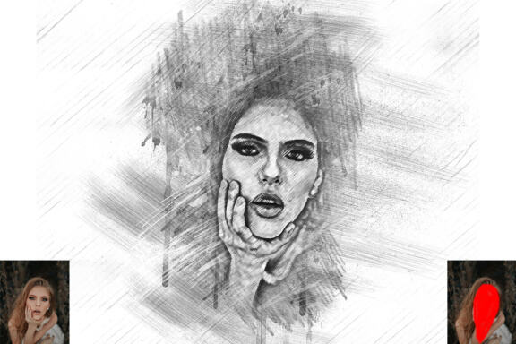 Pro Sketch Portrait Photoshop Action