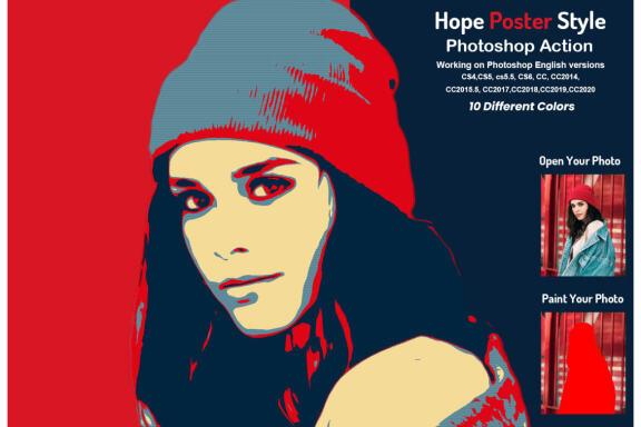 Hope Poster Style FREE Photoshop Action