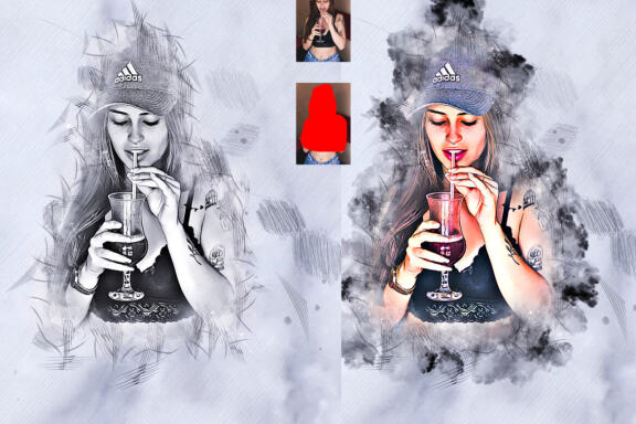 Ink Sketch Art Photoshop Action