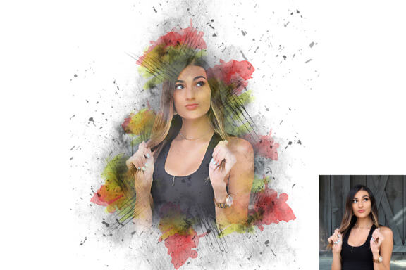 Mixed Watercolor Photoshop Action