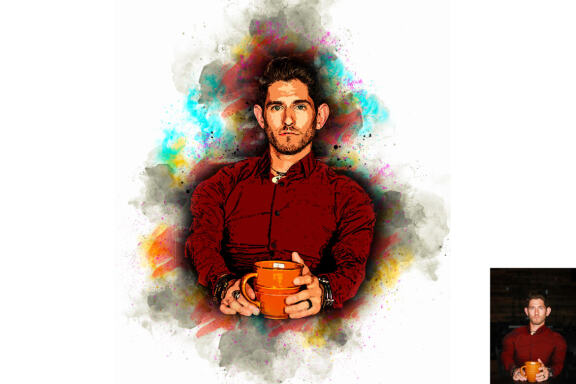 Mixed Watercolor Photoshop Action
