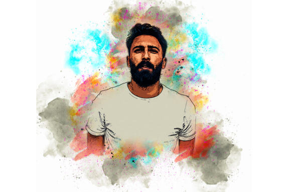 Mixed Watercolor Photoshop Action