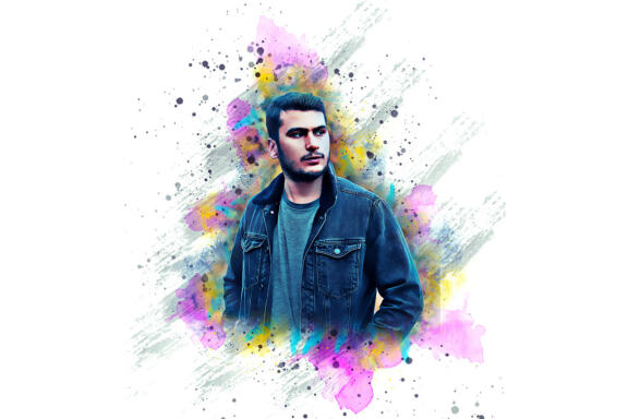 Mixed Watercolor Photoshop Action