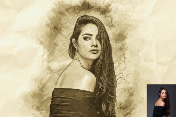 Portrait Sketch Art Photoshop Action