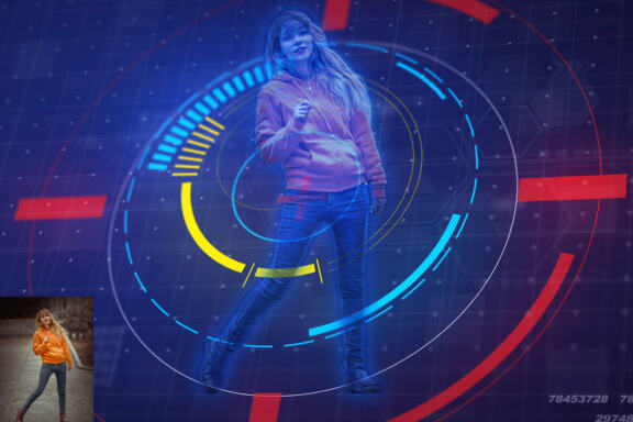 Retro Hologram Effect Photoshop Action