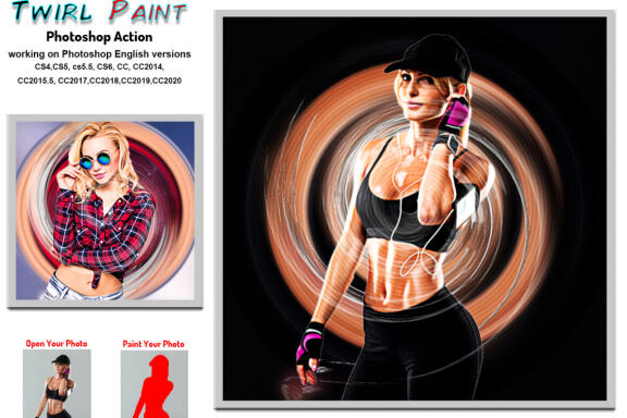 Twirl Paint Photoshop Action