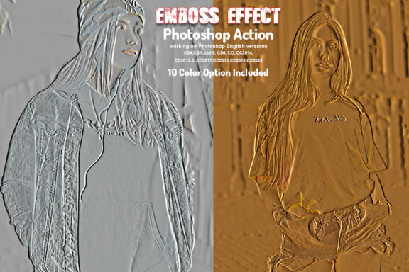 Emboss Effect Photoshop Action