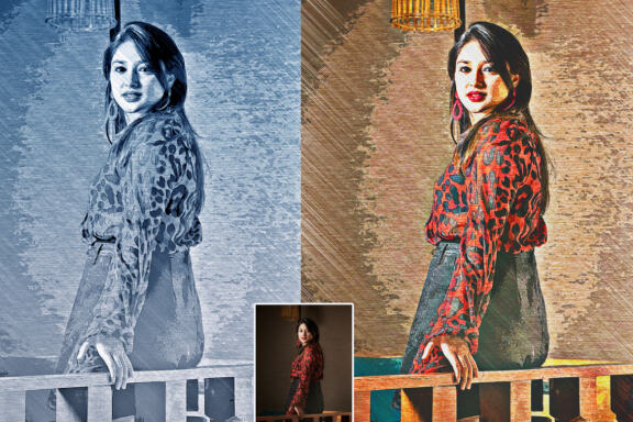 Mezzotint Art Photoshop Action