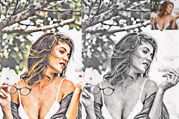 Mezzotint Art Photoshop Action