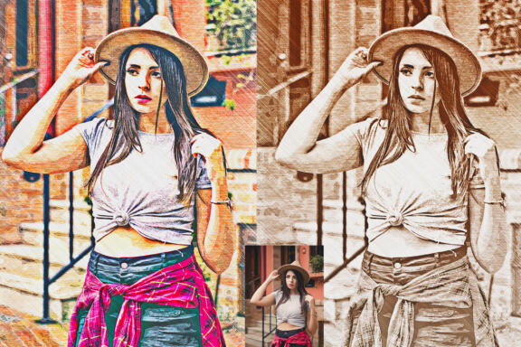 Mezzotint Art Photoshop Action
