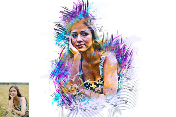 Pen Watercolor Photoshop Action
