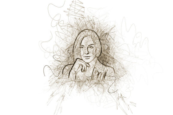 Portrait Scribble Sketch  Photoshop Action
