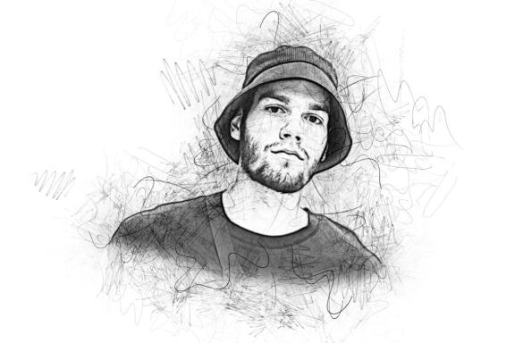 Portrait Scribble Sketch  Photoshop Action