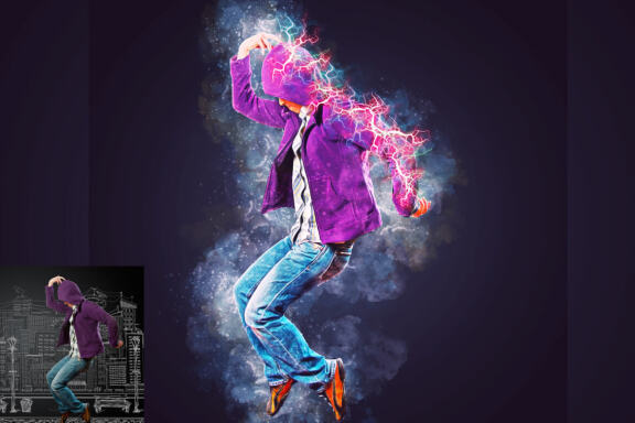 Power Effect Photoshop Action