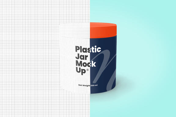 Plastic Jar Mockup