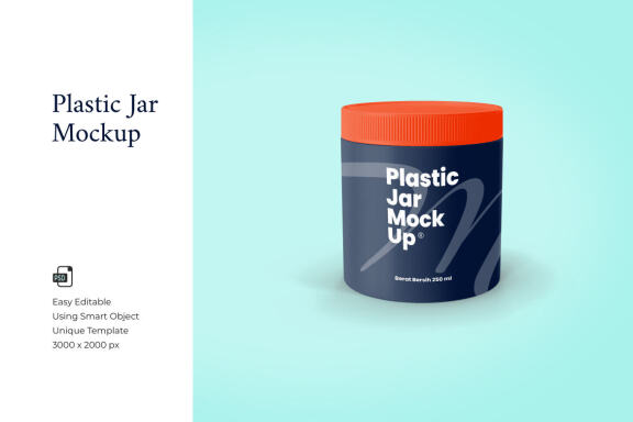 Plastic Jar Mockup