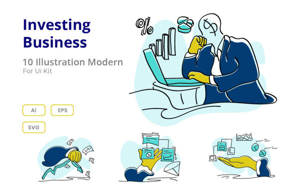 Investment Business flat Illustration