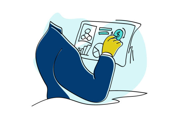 Investment Business flat Illustration