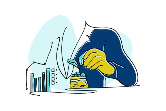 Investment Business flat Illustration