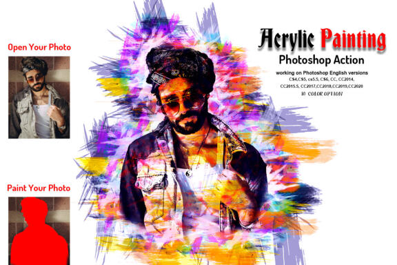 Acrylic Painting Photoshop Action