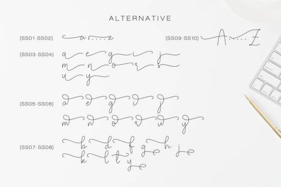 Olivia - Elegant Monoline Script