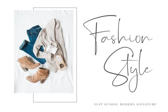 Just Sunday - Family Modern Script