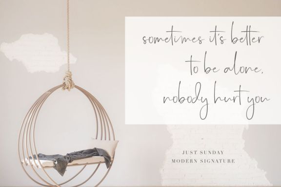 Just Sunday - Family Modern Script