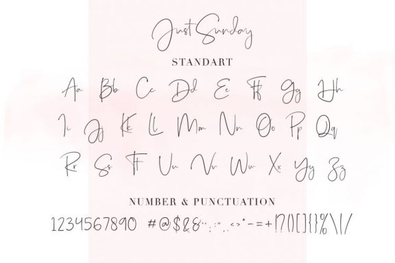Just Sunday - Family Modern Script