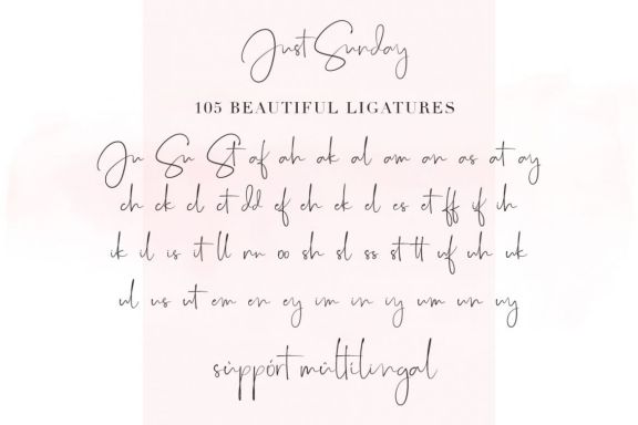 Just Sunday - Family Modern Script