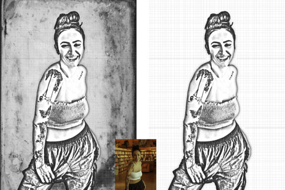 Canvas Sketch Portrait Photoshop Action