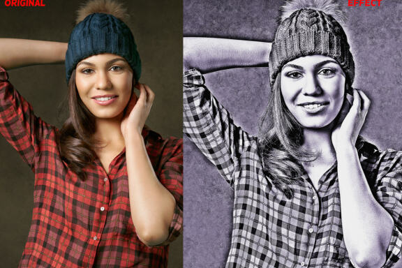 HDR B & W Portrait Photoshop Action